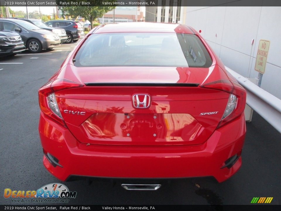 2019 Honda Civic Sport Sedan Rallye Red / Black Photo #4