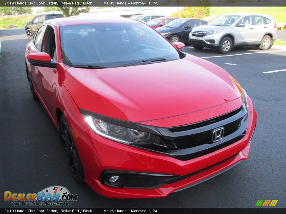 2019 Honda Civic Sport Sedan Rallye Red / Black Photo #8