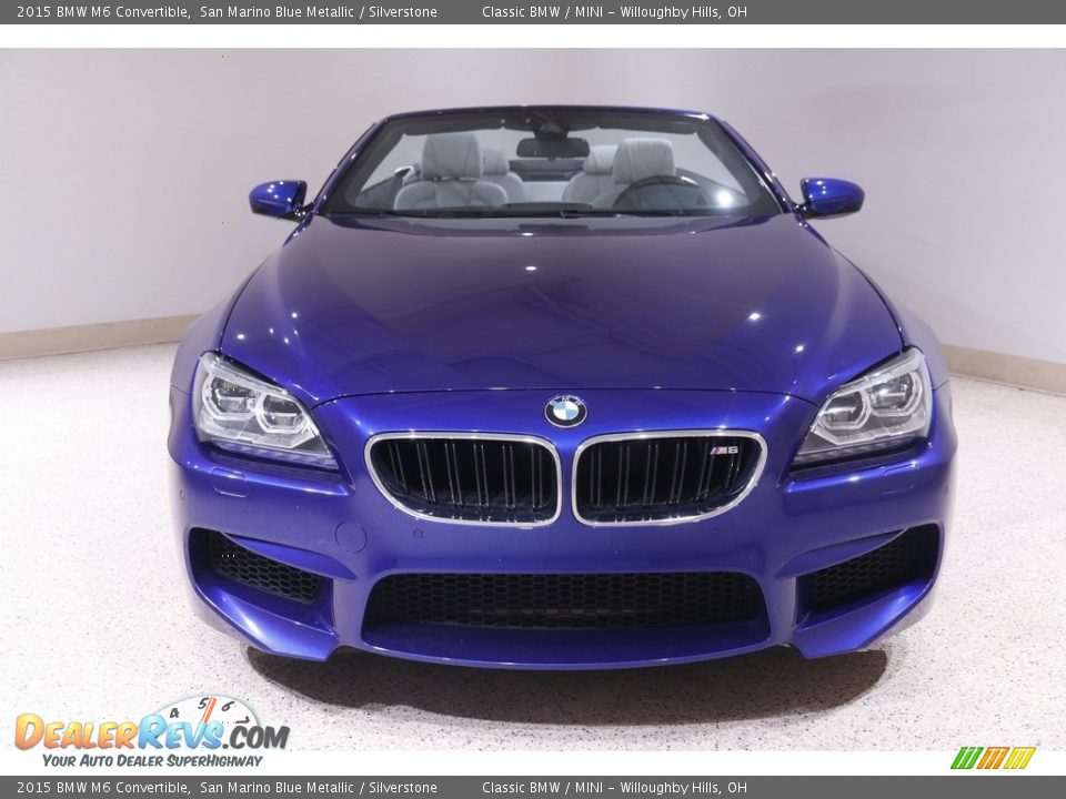 2015 BMW M6 Convertible San Marino Blue Metallic / Silverstone Photo #3
