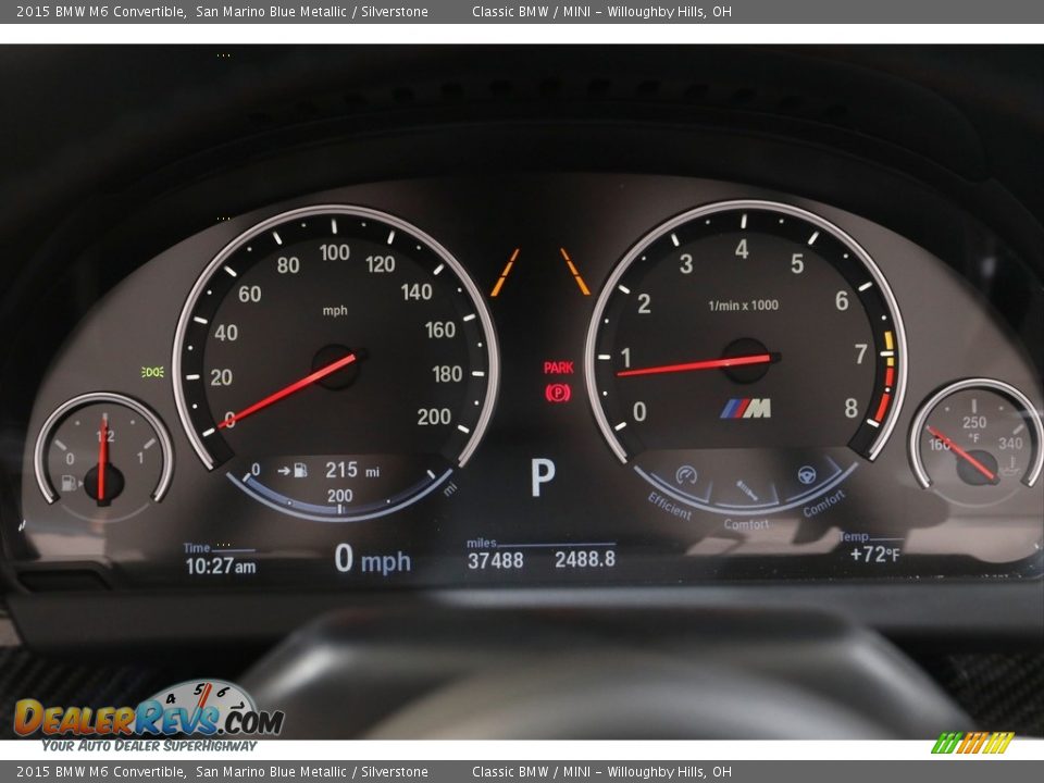 2015 BMW M6 Convertible Gauges Photo #10