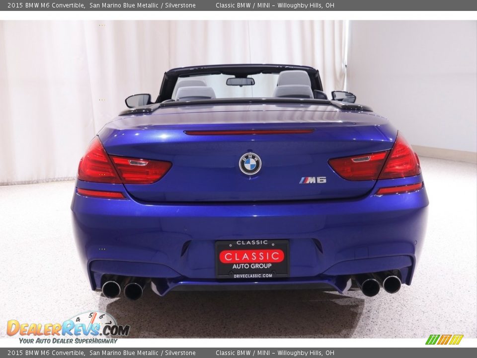 2015 BMW M6 Convertible San Marino Blue Metallic / Silverstone Photo #22