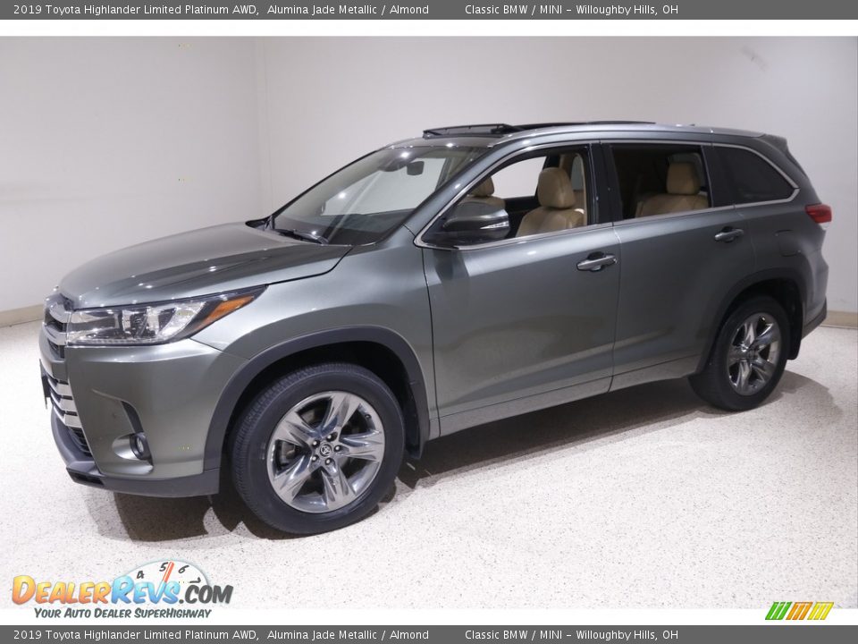 2019 Toyota Highlander Limited Platinum AWD Alumina Jade Metallic / Almond Photo #3