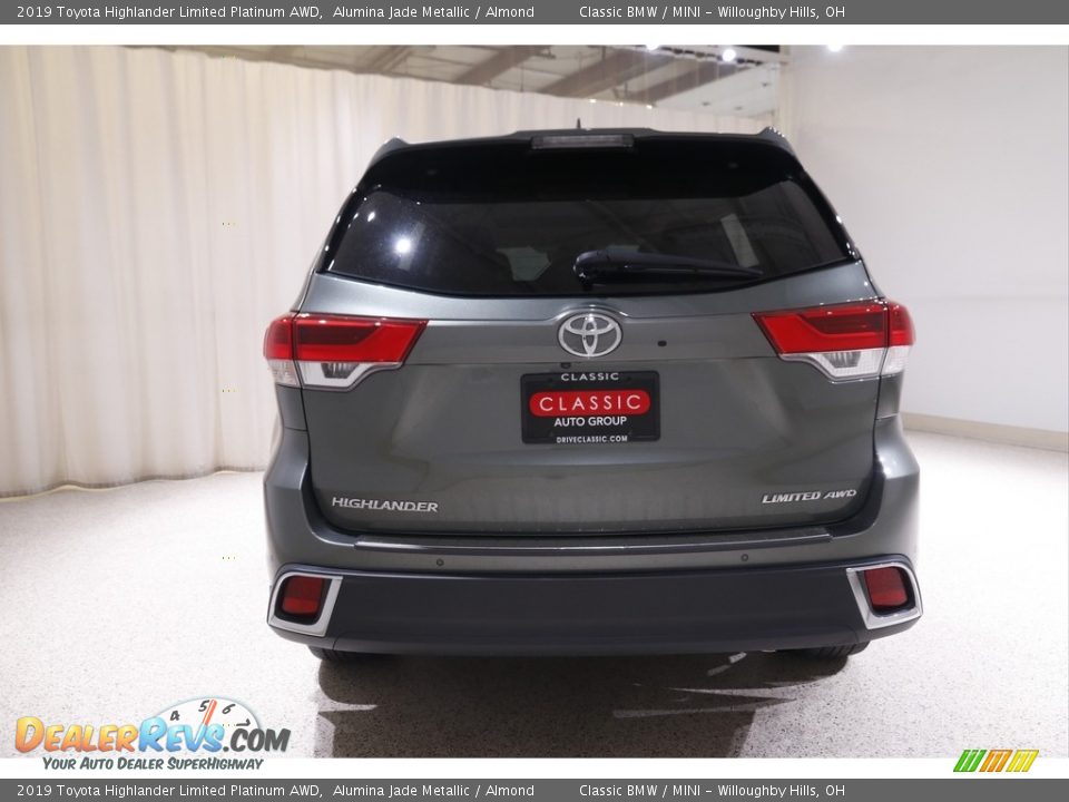 2019 Toyota Highlander Limited Platinum AWD Alumina Jade Metallic / Almond Photo #19