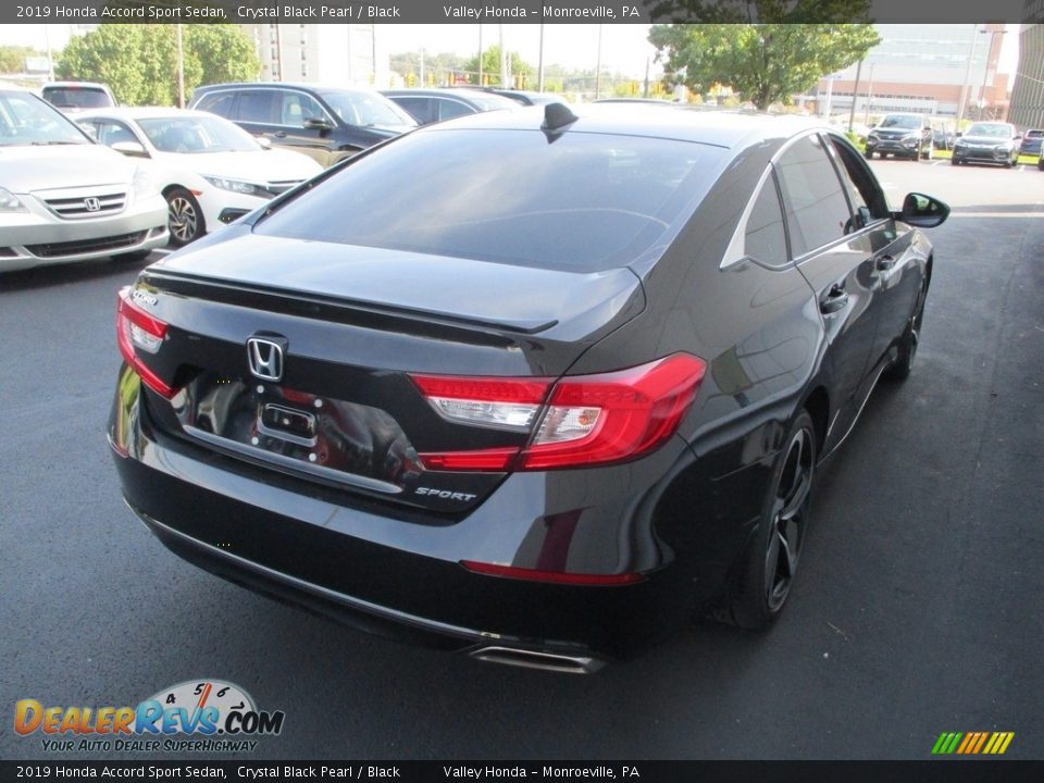 2019 Honda Accord Sport Sedan Crystal Black Pearl / Black Photo #5