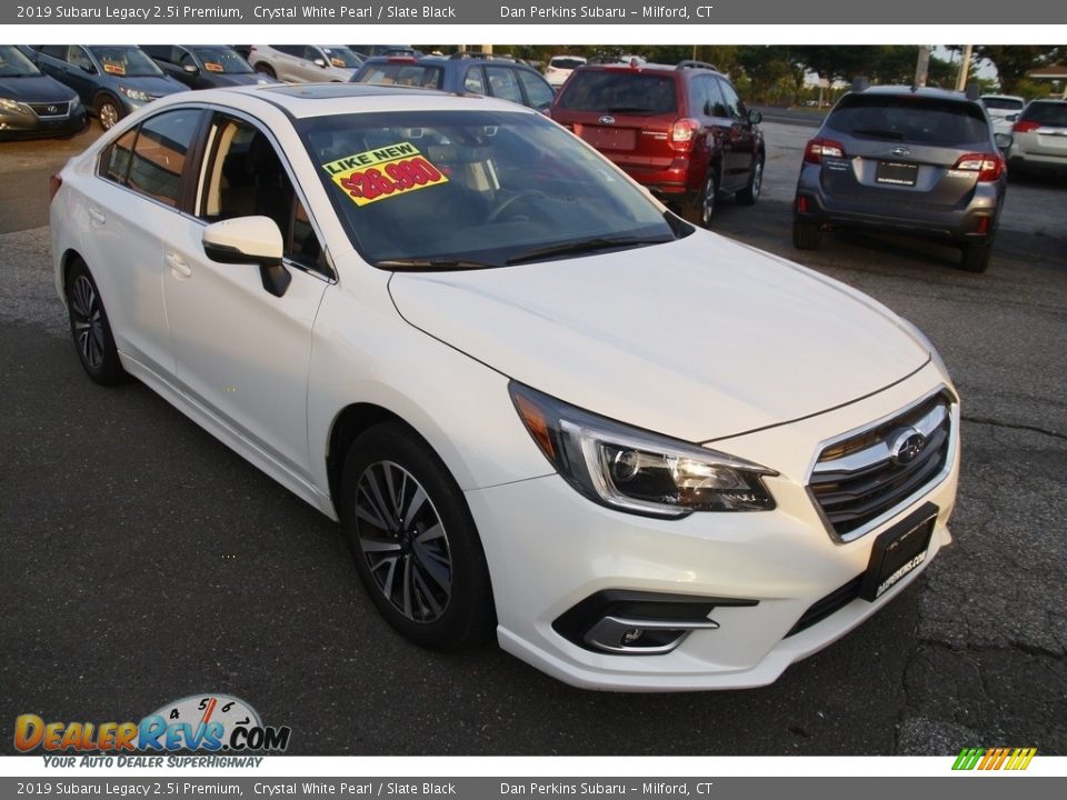 2019 Subaru Legacy 2.5i Premium Crystal White Pearl / Slate Black Photo #3