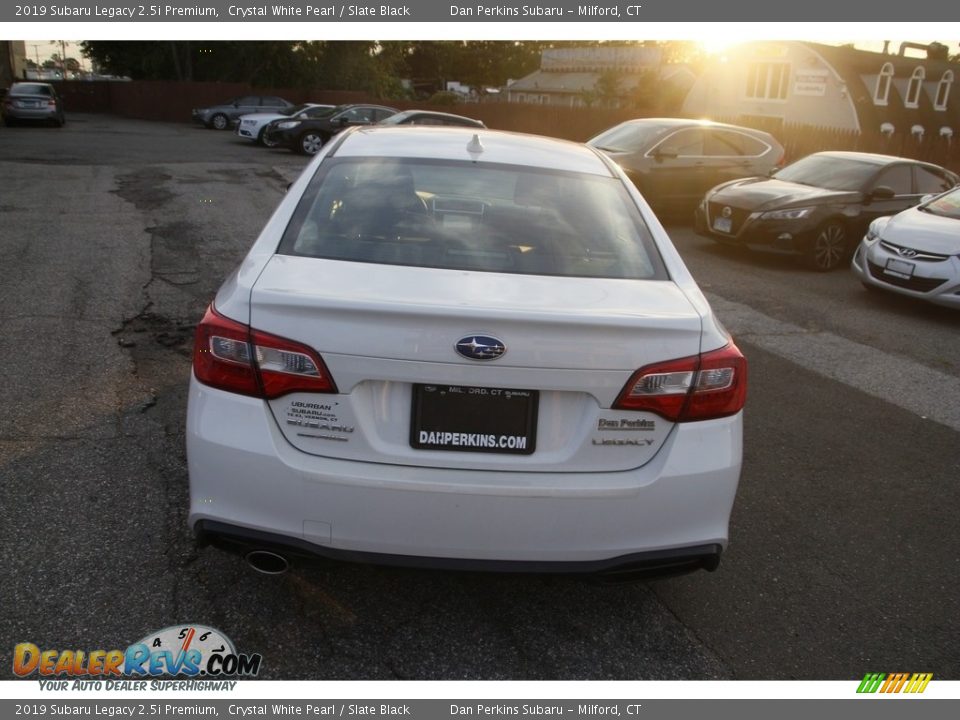 2019 Subaru Legacy 2.5i Premium Crystal White Pearl / Slate Black Photo #6