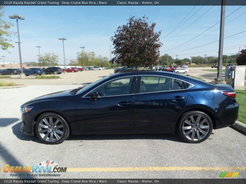 2018 Mazda Mazda6 Grand Touring Deep Crystal Blue Mica / Black Photo #2