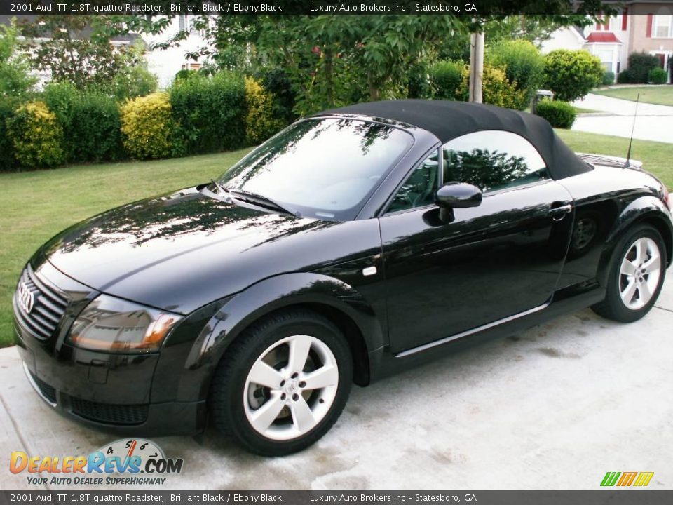 2001 Audi TT 1.8T quattro Roadster Brilliant Black / Ebony Black Photo #11