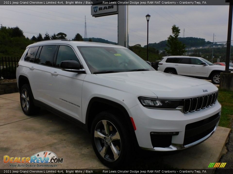 2021 Jeep Grand Cherokee L Limited 4x4 Bright White / Black Photo #3