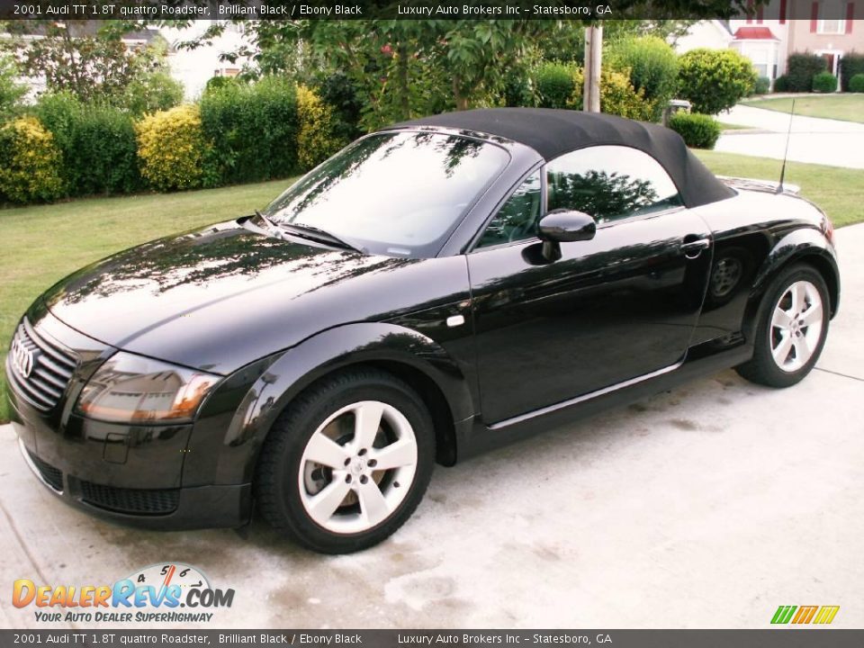 2001 Audi TT 1.8T quattro Roadster Brilliant Black / Ebony Black Photo #12