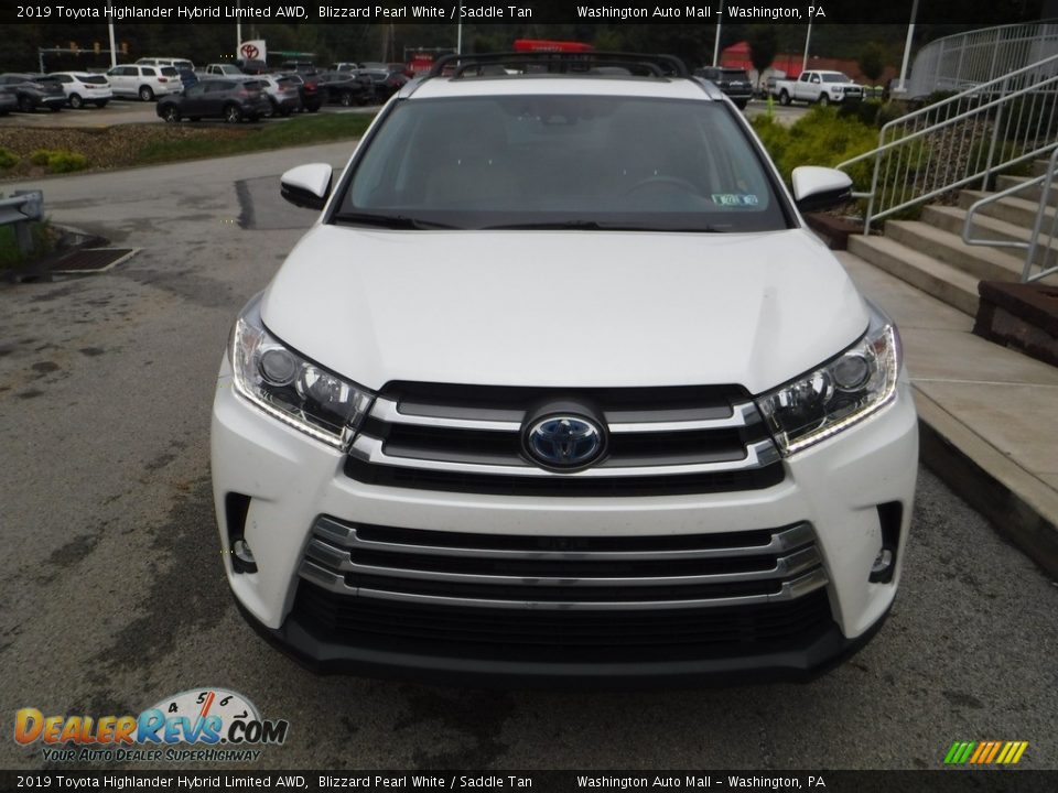 2019 Toyota Highlander Hybrid Limited AWD Blizzard Pearl White / Saddle Tan Photo #9