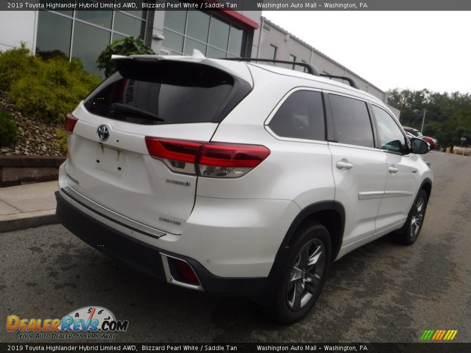 2019 Toyota Highlander Hybrid Limited AWD Blizzard Pearl White / Saddle Tan Photo #14