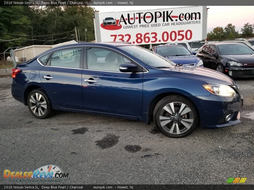 2016 Nissan Sentra SL Deep Blue Pearl / Charcoal Photo #1