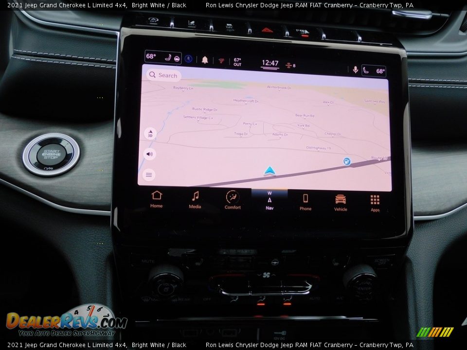 2021 Jeep Grand Cherokee L Limited 4x4 Bright White / Black Photo #17