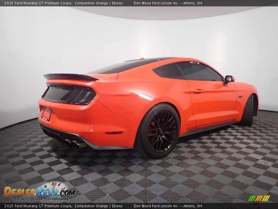 2015 Ford Mustang GT Premium Coupe Competition Orange / Ebony Photo #17
