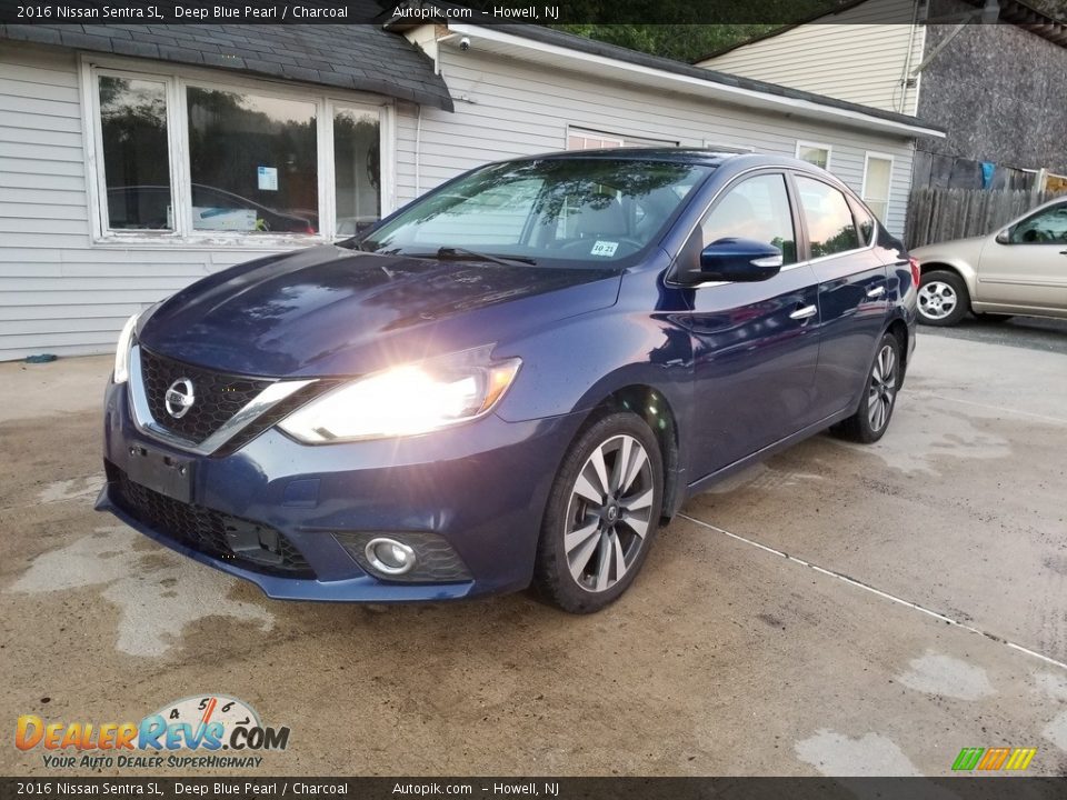 2016 Nissan Sentra SL Deep Blue Pearl / Charcoal Photo #8