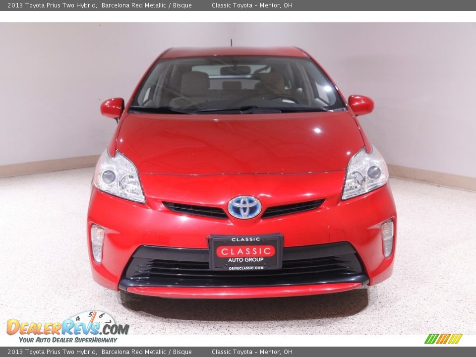2013 Toyota Prius Two Hybrid Barcelona Red Metallic / Bisque Photo #2