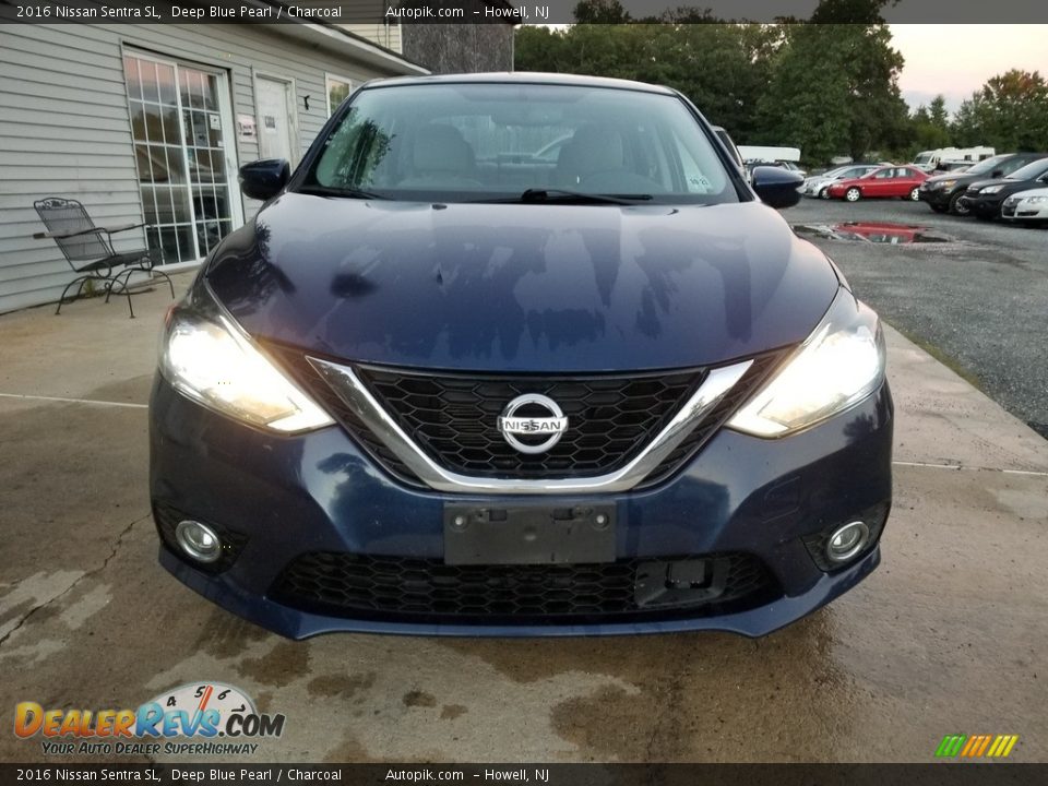 2016 Nissan Sentra SL Deep Blue Pearl / Charcoal Photo #9