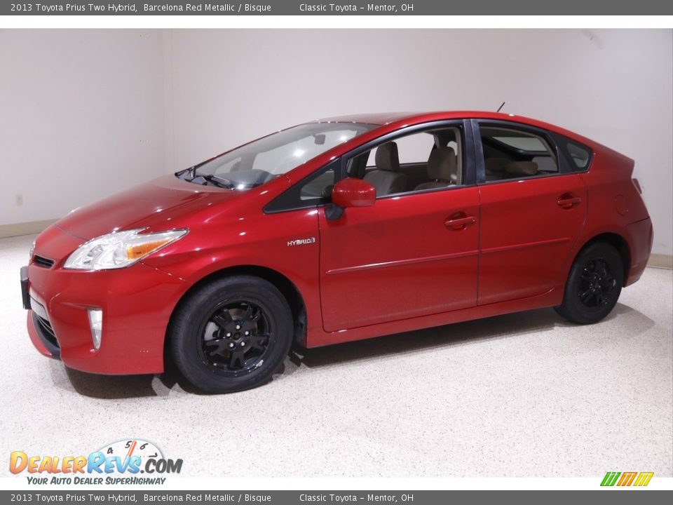 2013 Toyota Prius Two Hybrid Barcelona Red Metallic / Bisque Photo #3