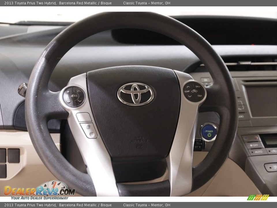 2013 Toyota Prius Two Hybrid Barcelona Red Metallic / Bisque Photo #7