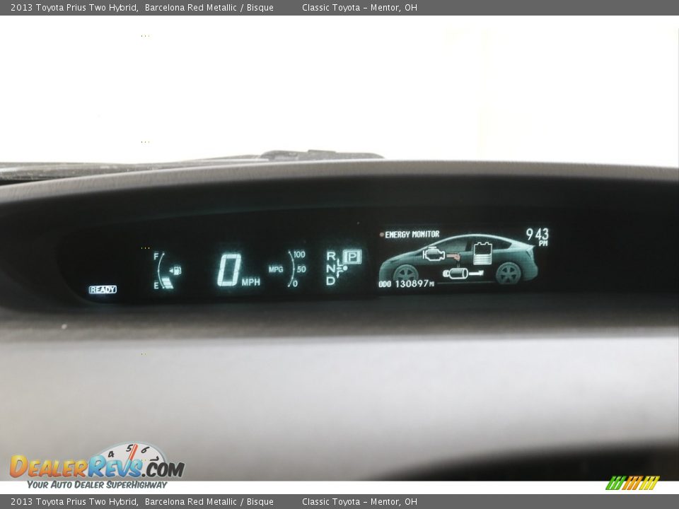 2013 Toyota Prius Two Hybrid Barcelona Red Metallic / Bisque Photo #8