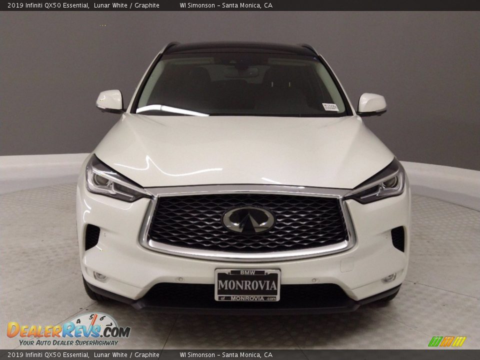 2019 Infiniti QX50 Essential Lunar White / Graphite Photo #2