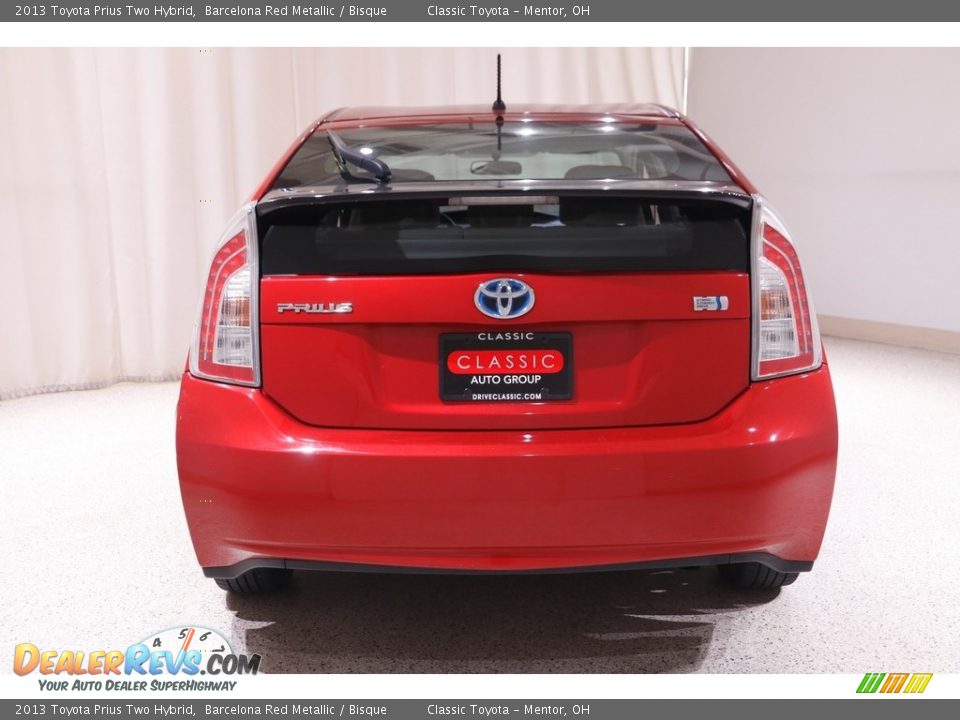 2013 Toyota Prius Two Hybrid Barcelona Red Metallic / Bisque Photo #17