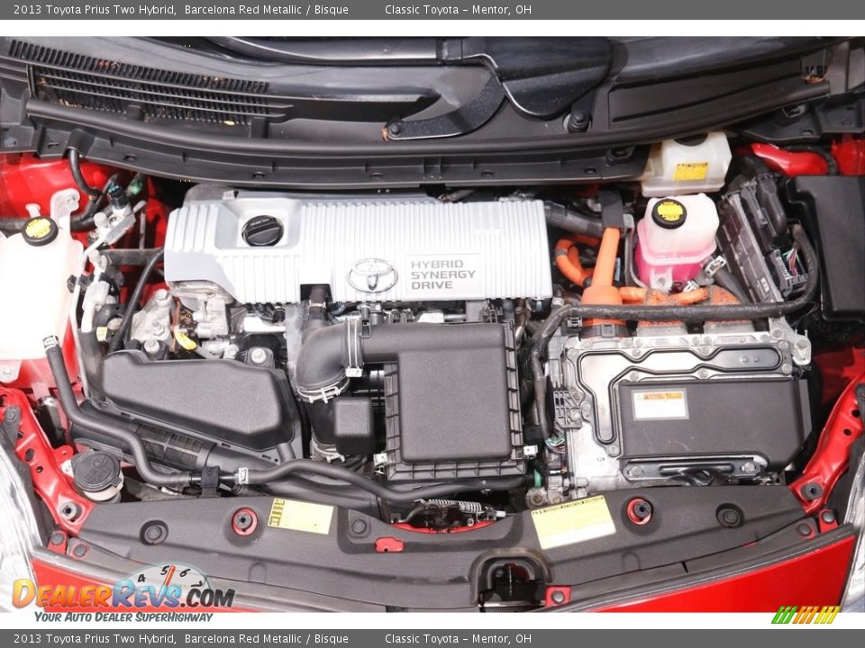 2013 Toyota Prius Two Hybrid Barcelona Red Metallic / Bisque Photo #18