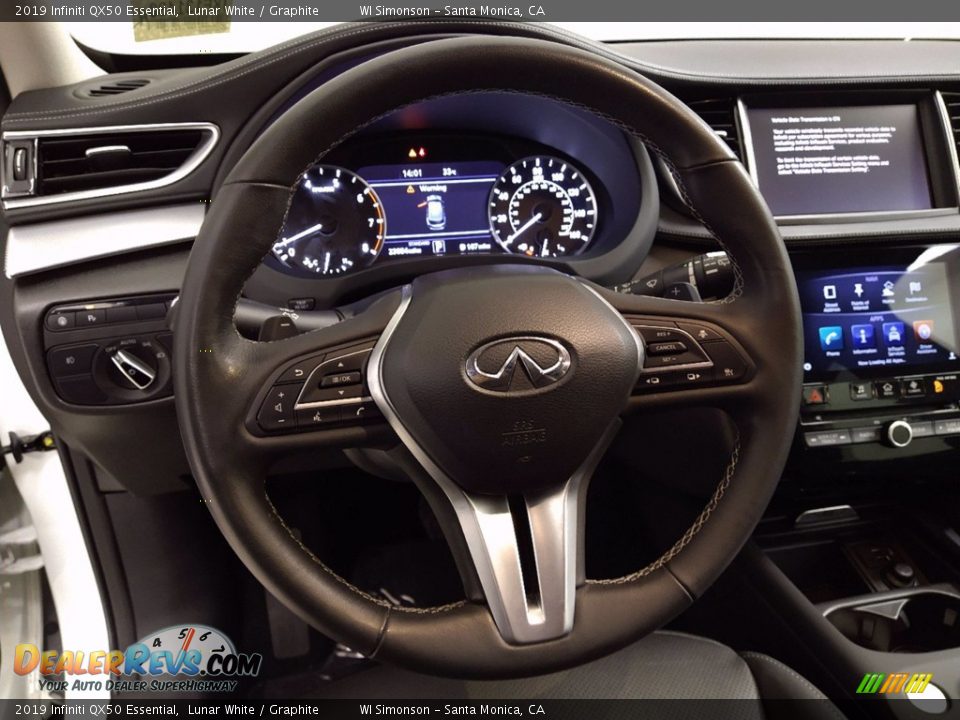 2019 Infiniti QX50 Essential Lunar White / Graphite Photo #15