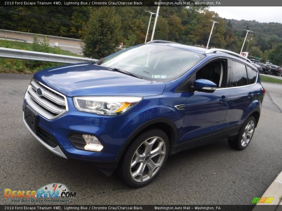 2019 Ford Escape Titanium 4WD Lightning Blue / Chromite Gray/Charcoal Black Photo #12