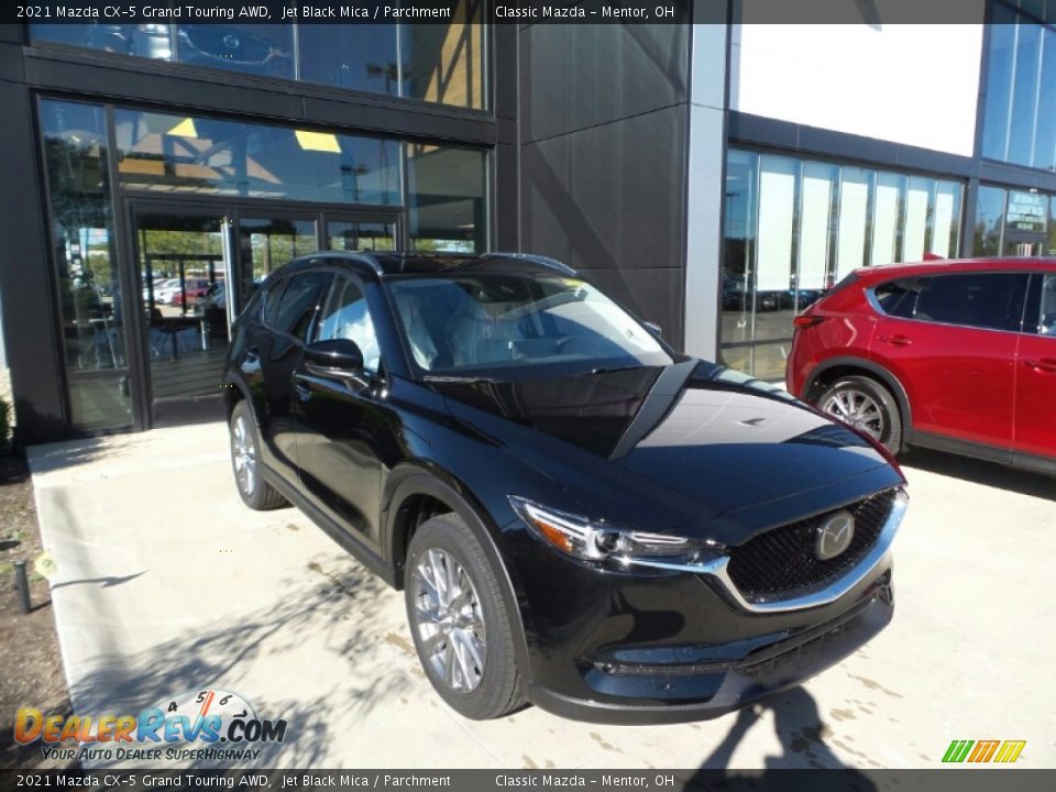 2021 Mazda CX-5 Grand Touring AWD Jet Black Mica / Parchment Photo #1