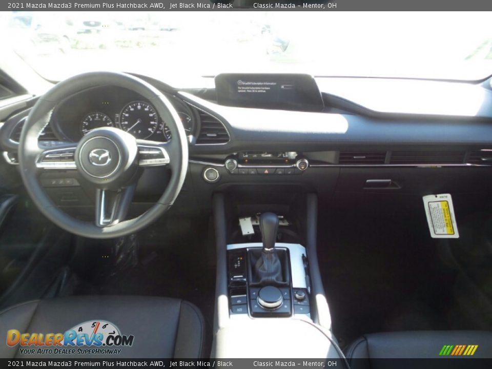 2021 Mazda Mazda3 Premium Plus Hatchback AWD Jet Black Mica / Black Photo #3