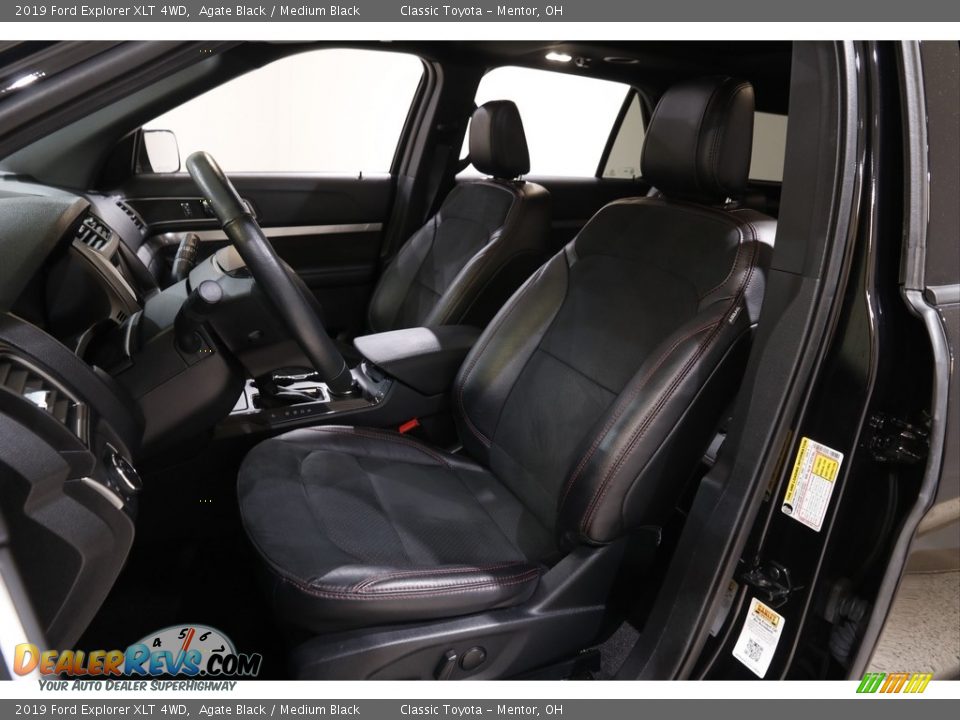 2019 Ford Explorer XLT 4WD Agate Black / Medium Black Photo #6