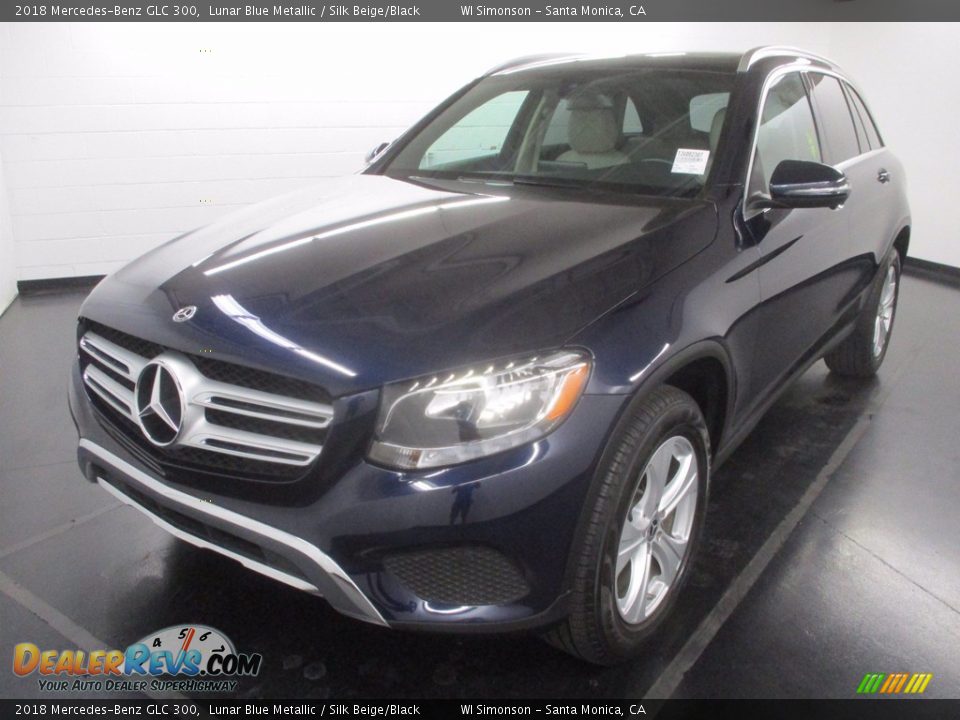 2018 Mercedes-Benz GLC 300 Lunar Blue Metallic / Silk Beige/Black Photo #3