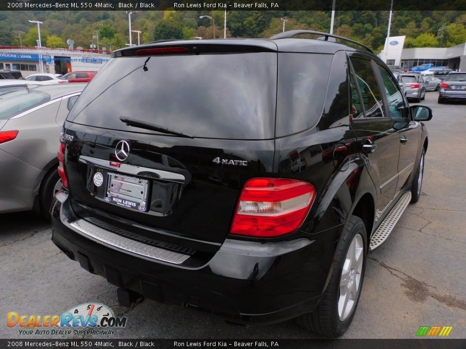 2008 Mercedes-Benz ML 550 4Matic Black / Black Photo #2