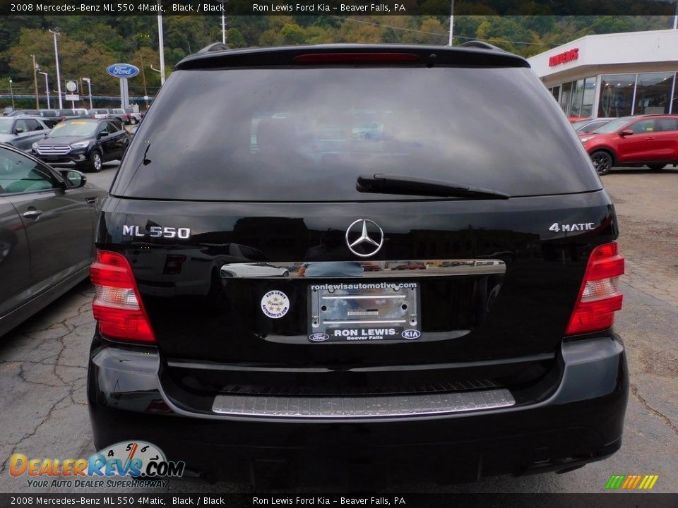 2008 Mercedes-Benz ML 550 4Matic Black / Black Photo #3