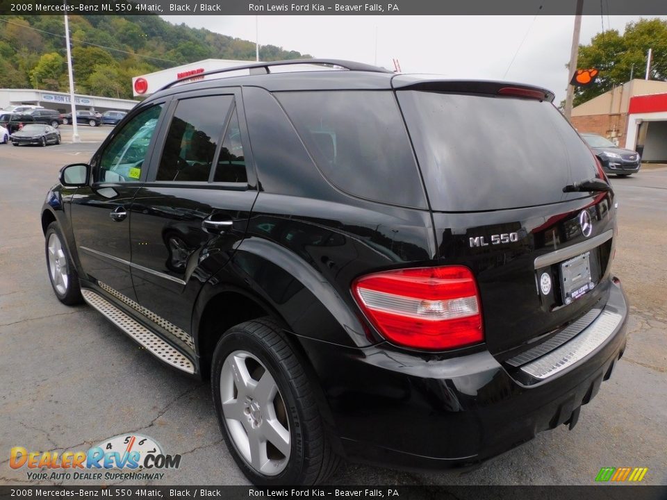 2008 Mercedes-Benz ML 550 4Matic Black / Black Photo #4