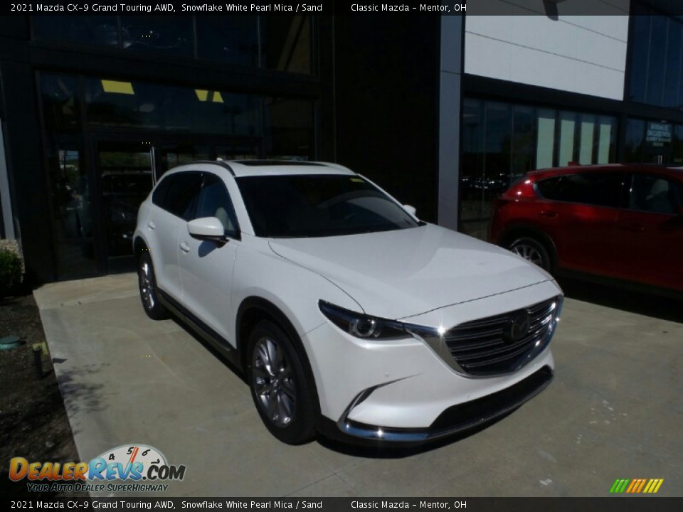 2021 Mazda CX-9 Grand Touring AWD Snowflake White Pearl Mica / Sand Photo #1