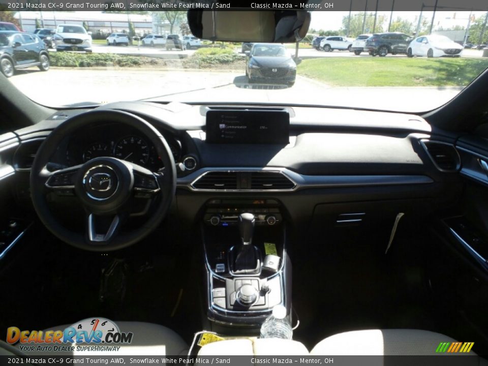 2021 Mazda CX-9 Grand Touring AWD Snowflake White Pearl Mica / Sand Photo #3