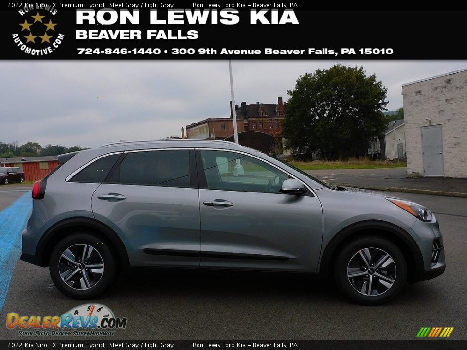 2022 Kia Niro EX Premium Hybrid Steel Gray / Light Gray Photo #1