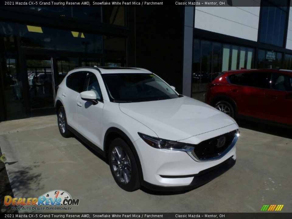 2021 Mazda CX-5 Grand Touring Reserve AWD Snowflake White Pearl Mica / Parchment Photo #1