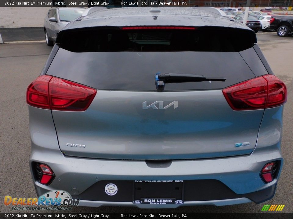 2022 Kia Niro EX Premium Hybrid Steel Gray / Light Gray Photo #3