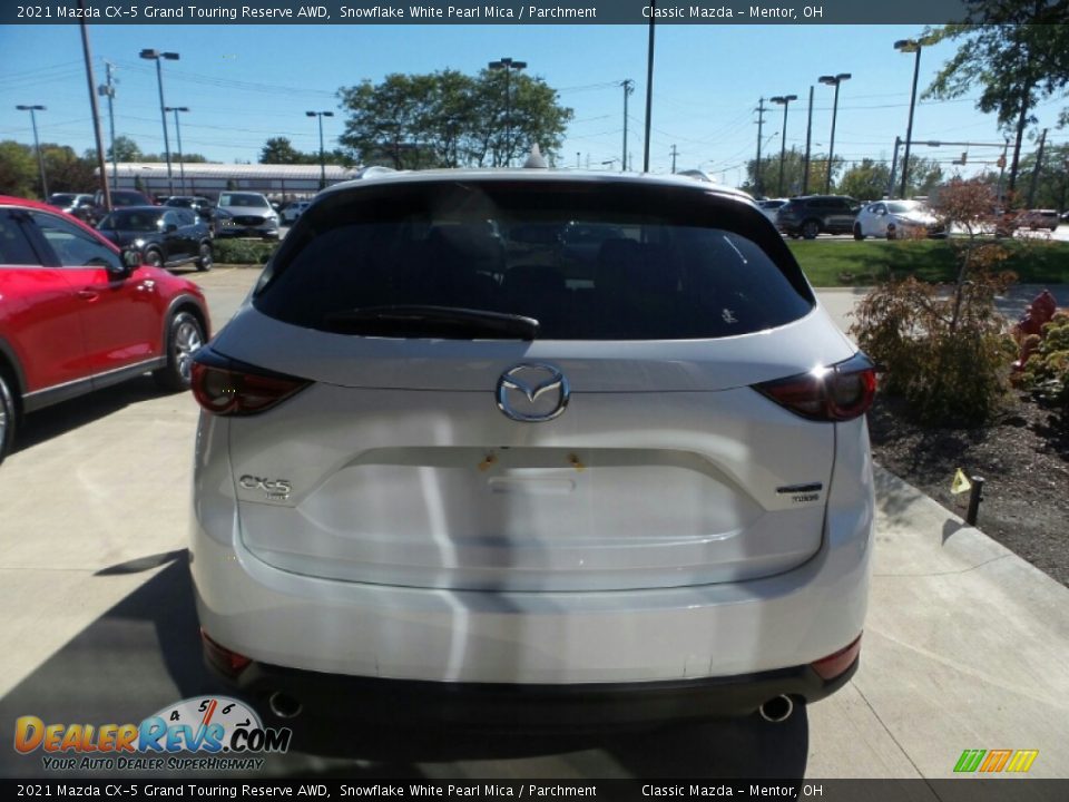 2021 Mazda CX-5 Grand Touring Reserve AWD Snowflake White Pearl Mica / Parchment Photo #5