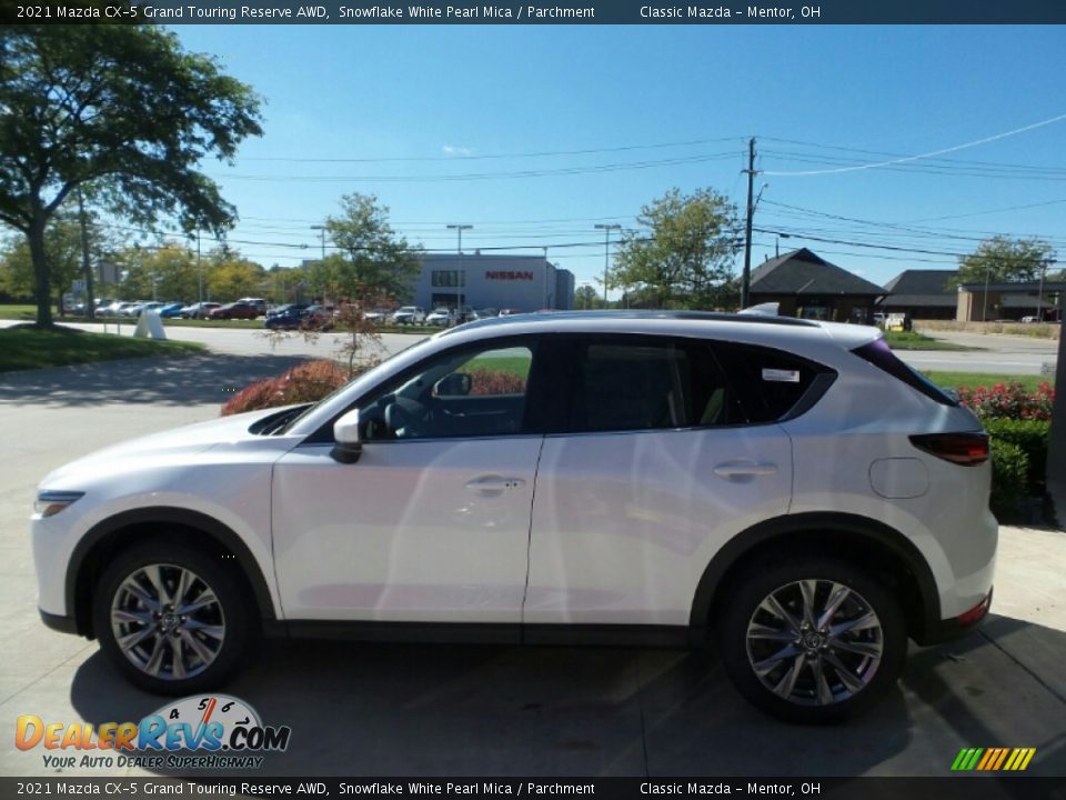 2021 Mazda CX-5 Grand Touring Reserve AWD Snowflake White Pearl Mica / Parchment Photo #6