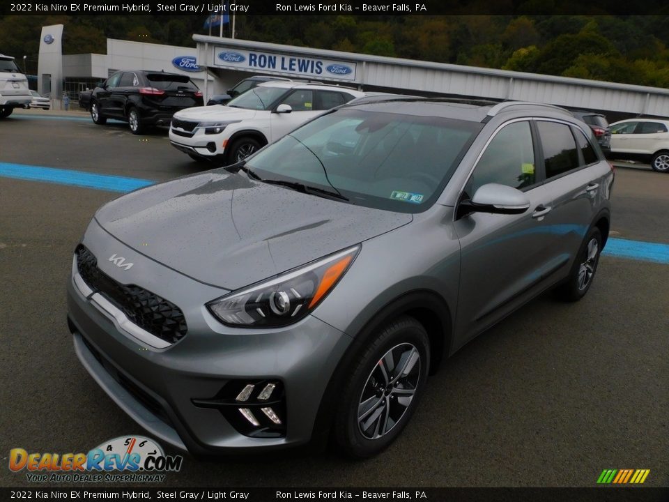 2022 Kia Niro EX Premium Hybrid Steel Gray / Light Gray Photo #7