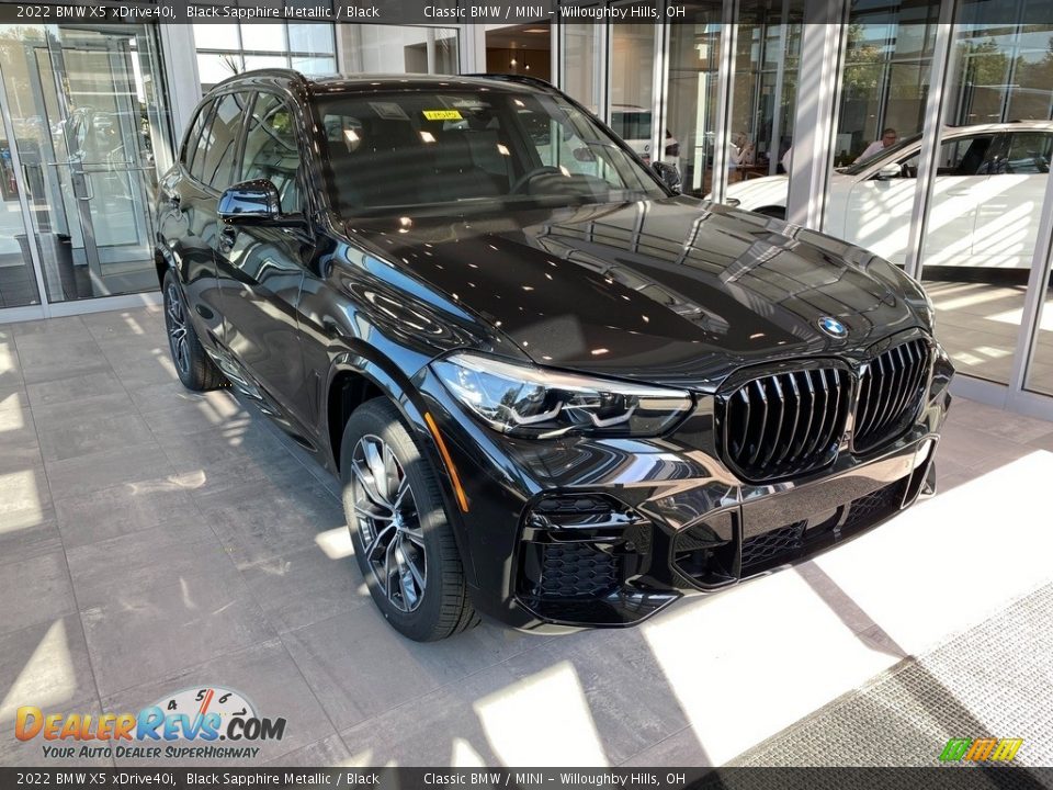 2022 BMW X5 xDrive40i Black Sapphire Metallic / Black Photo #1