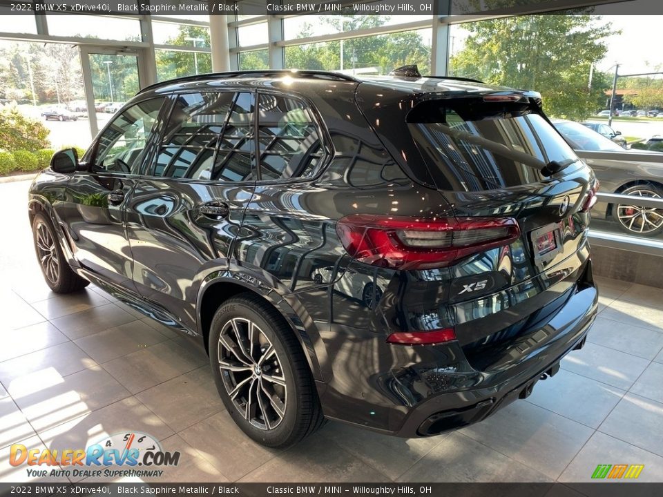 2022 BMW X5 xDrive40i Black Sapphire Metallic / Black Photo #2