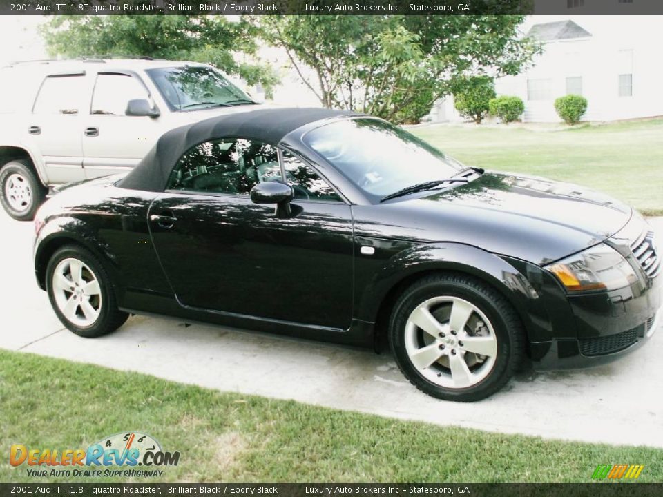 2001 Audi TT 1.8T quattro Roadster Brilliant Black / Ebony Black Photo #14