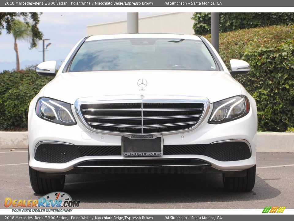 2018 Mercedes-Benz E 300 Sedan Polar White / Macchiato Beige/Espresso Brown Photo #3