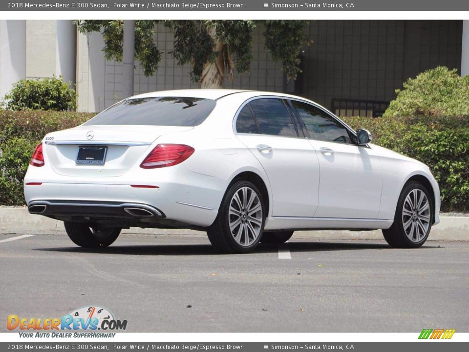 2018 Mercedes-Benz E 300 Sedan Polar White / Macchiato Beige/Espresso Brown Photo #5